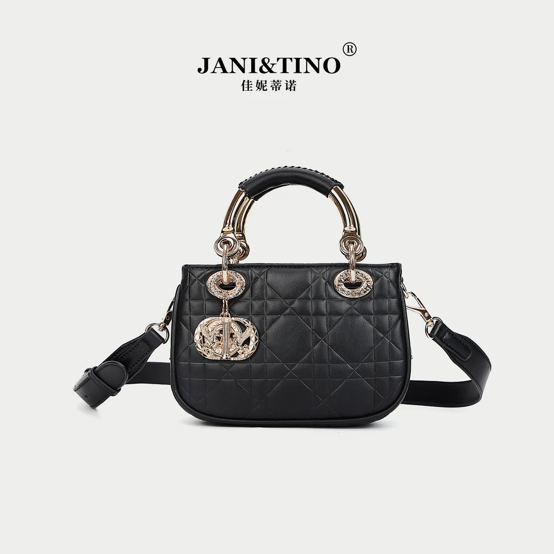JANITINO/佳妮蒂诺姗姗家新款时尚百搭手提单肩女包3712绣线