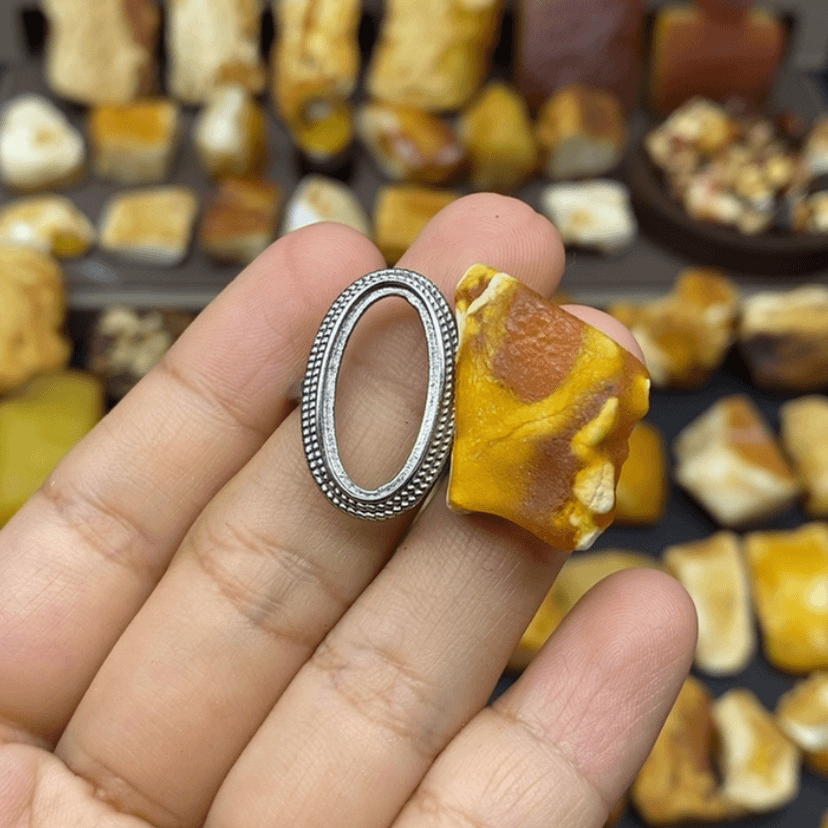 【闪购商品】定制琥珀未镶嵌明