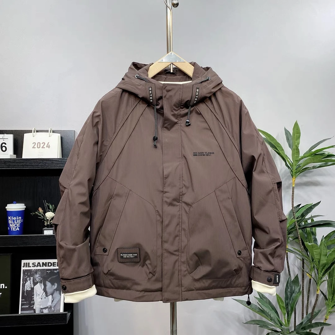 【东隅出品！实体版高货纯色滚边棉服】时尚连帽户外情侣外套Z-178