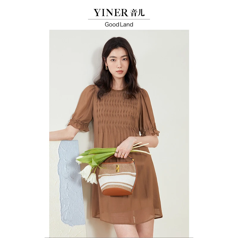 Goodland美地女装23夏季新款时尚设计师气质女装连衣裙LC63205616