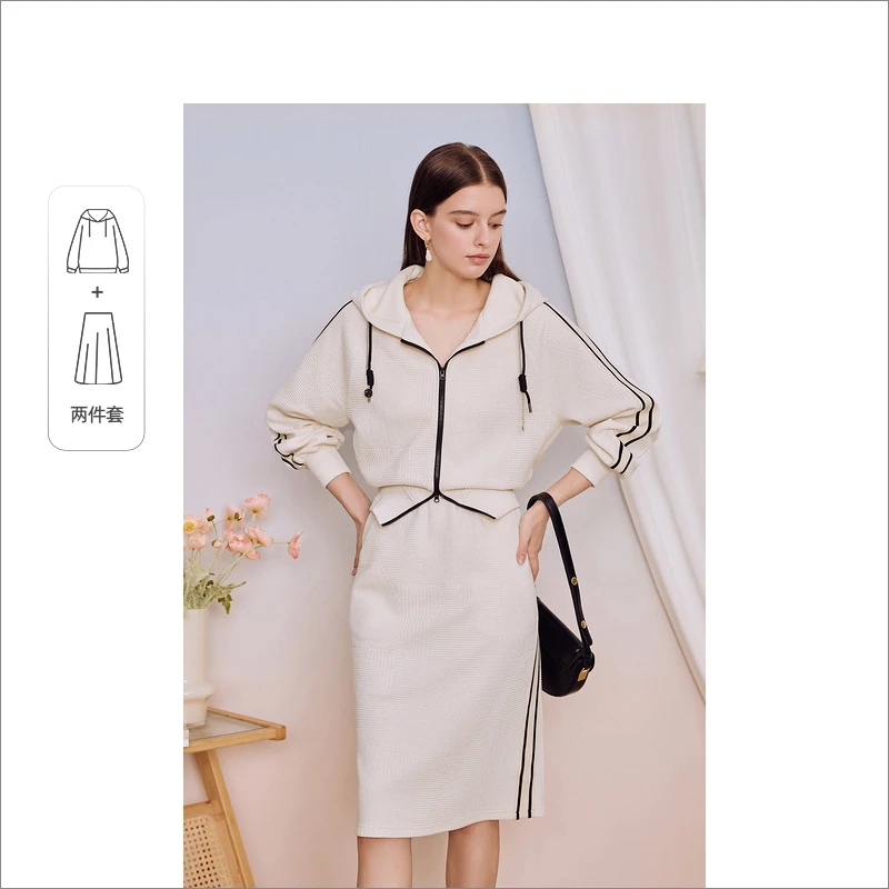 Goodland美地女装春季新款时尚长袖休闲气质运动套装LC63310150