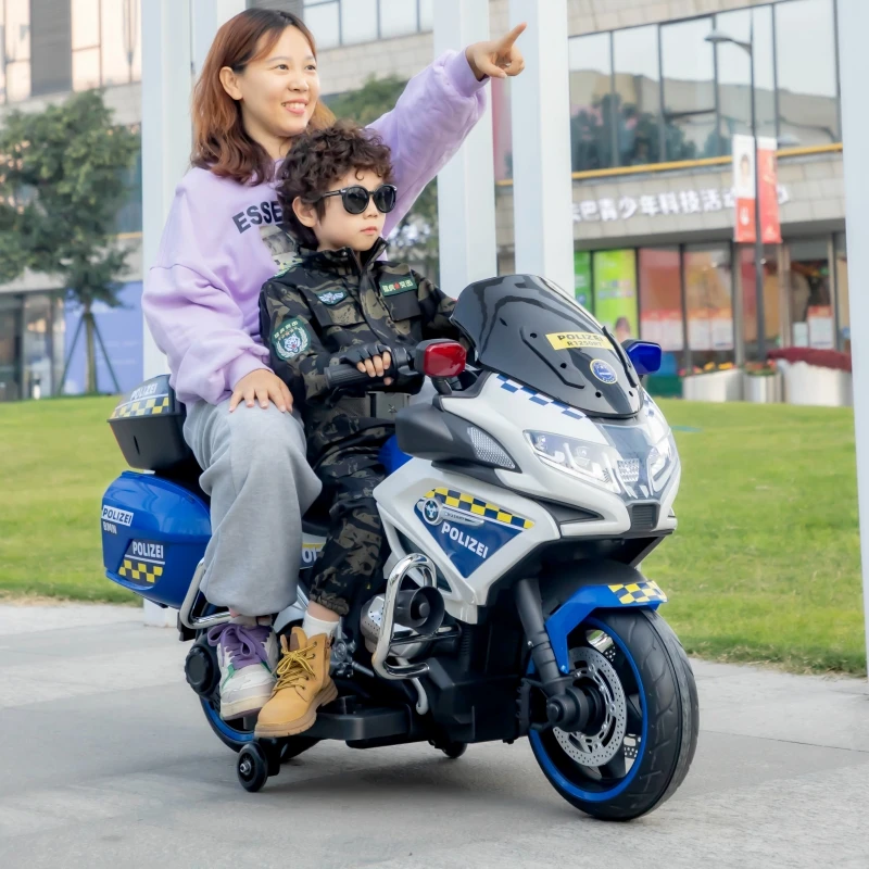 儿童电动摩托车3-6-8-12岁中大童机车两轮玩具车可坐大人男女加大