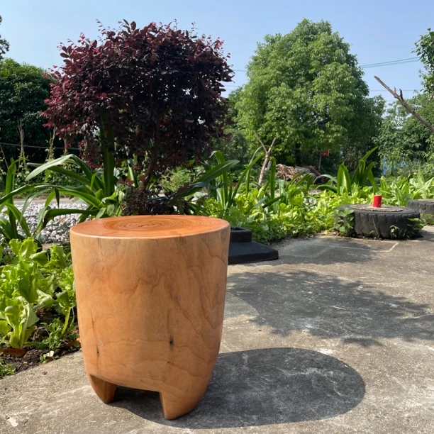 楠哥根雕【三足鼎立】香樟木实木手工客厅边几阳台茶几庭院茶台桌