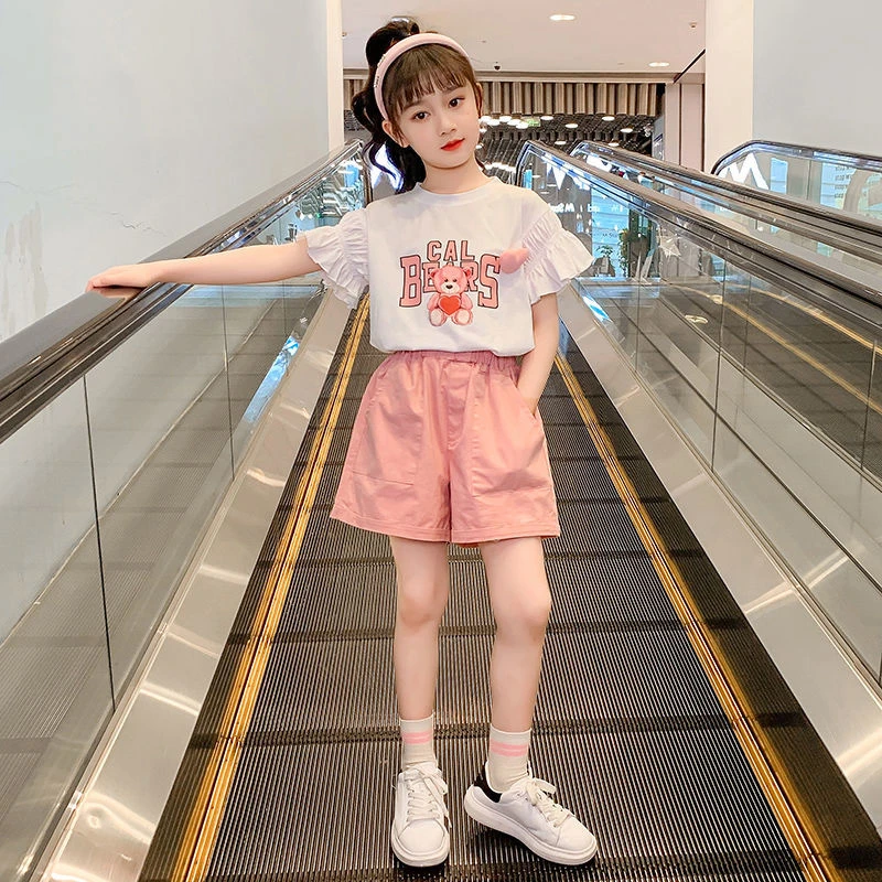 （两件套）女童夏款套装2025新款女孩子套装洋气中大童夏季两件套