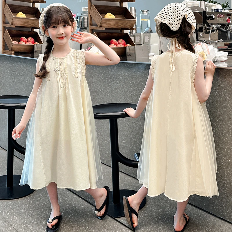 （连衣裙）女童连衣裙夏款2025新款童装夏装网红中大童儿童装裙子