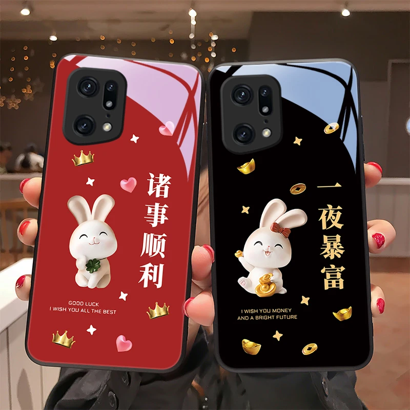 一夜暴富oppofindx5手机壳findx5pro玻璃findx3/x3pro/x2/x2pro新
