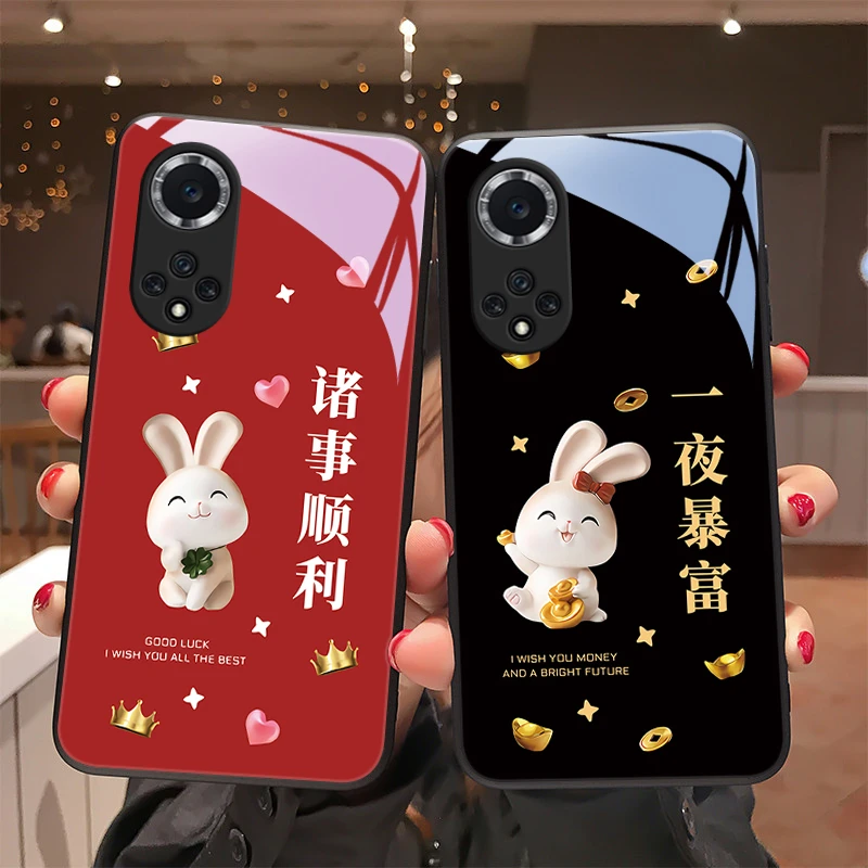 一夜暴富适用华为荣耀50手机壳荣耀50pro可爱50se新年女款情侣款