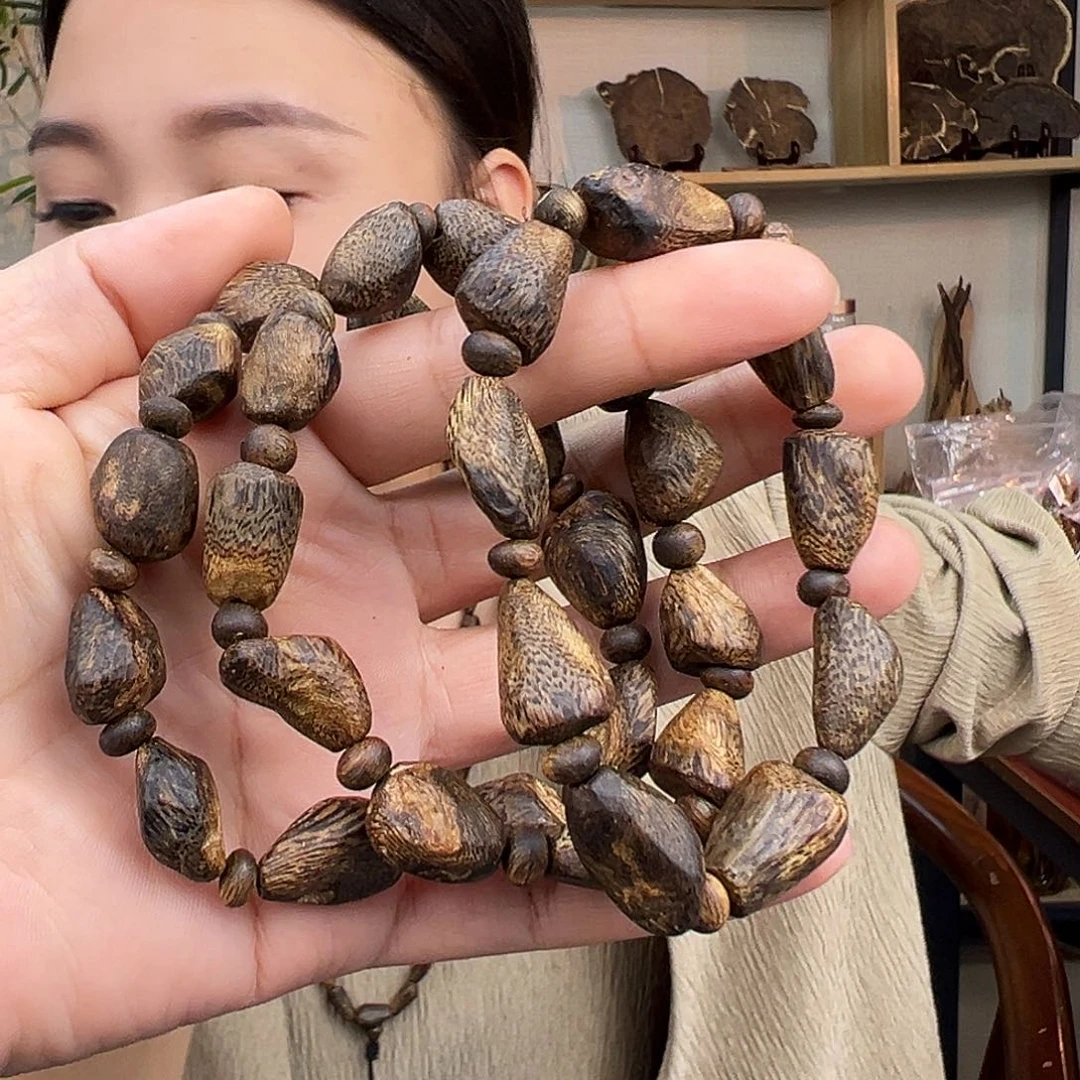 沉香手串白奇楠金丝油天然树丁多样性发货一条1.1➕