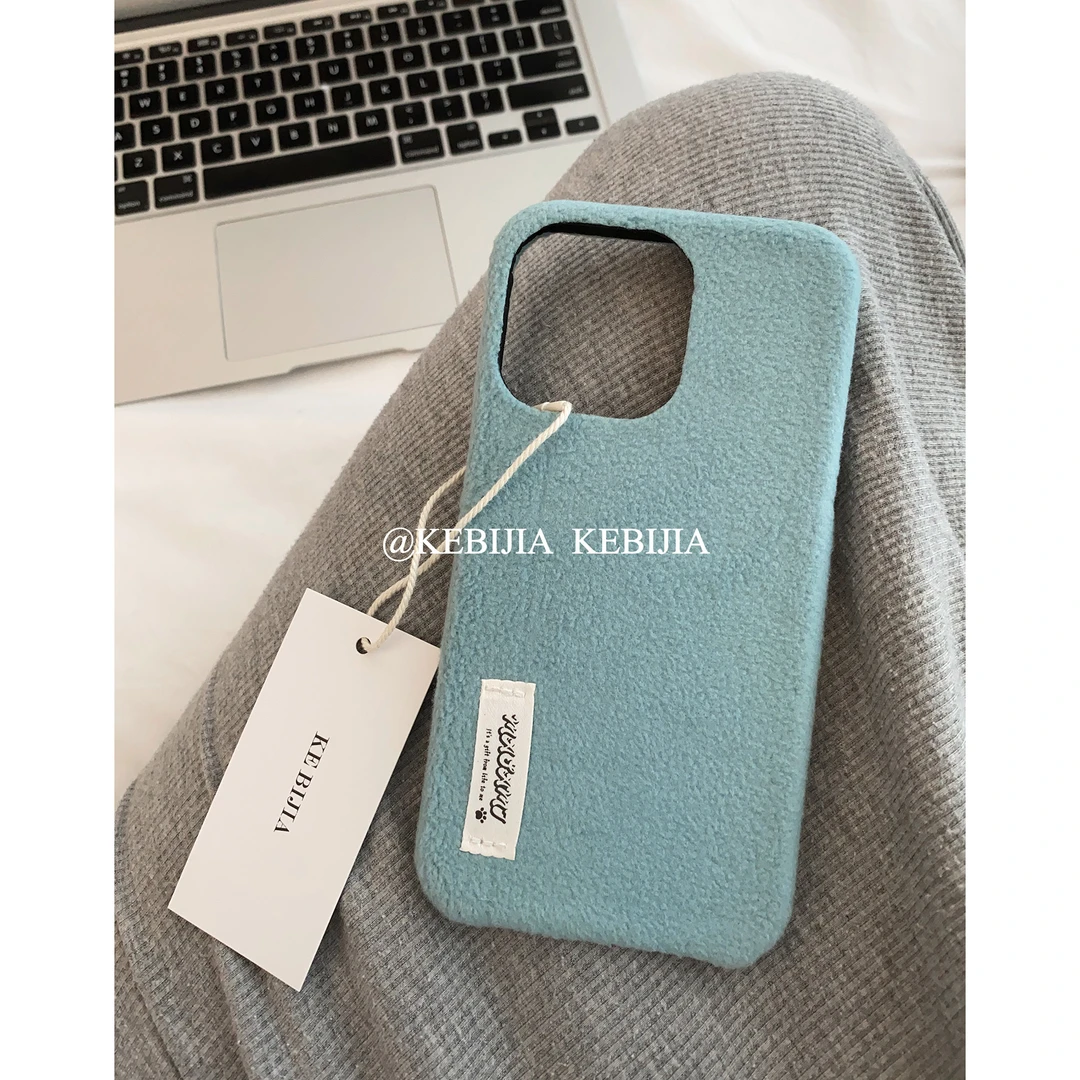 壳比家简约风ins短绒三包防摔轻薄苹果15/14promax13/1211手机壳