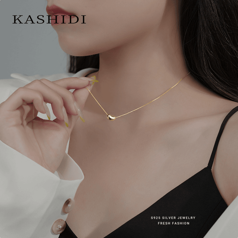 KASHIDI/卡施蒂 坠链均925银 纯银法式轻奢设计豆豆项链高级百搭