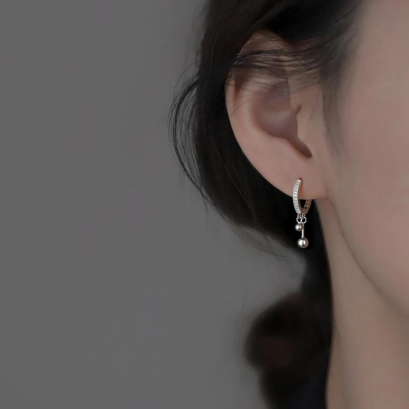 925银耳饰 925纯银双球耳环小众耳钉2026新款高级感轻奢爆款耳饰