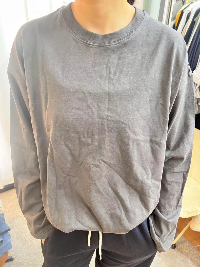 大俪家东大门正品卫衣id圆领百搭净版纯色棉质T恤