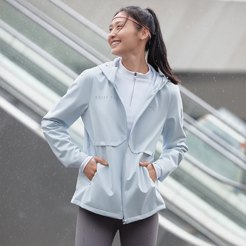 【勇立潮头】安踏2024春季新梭织厚女士男女连帽运动风衣162457601