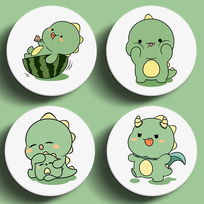 卡通杯垫硅藻泥定制隔热垫硅藻土家用速干吸水ins风茶杯垫水杯垫