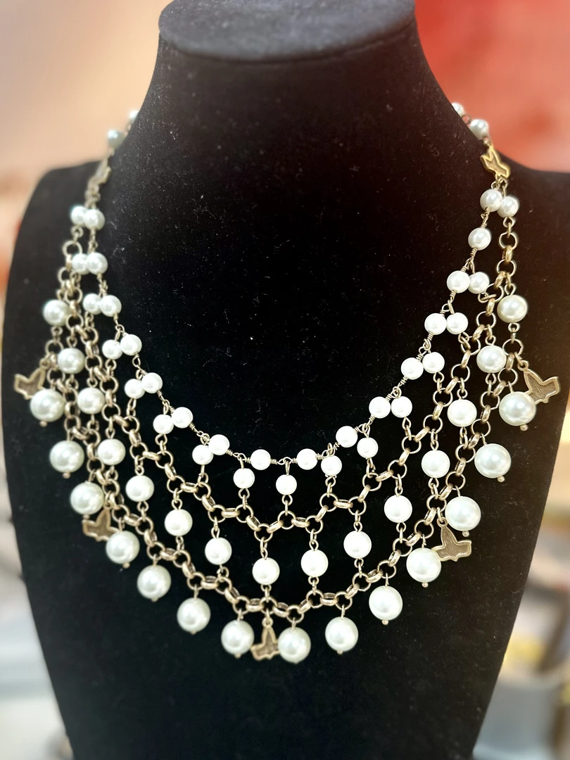 铜合金项链 法式复古多层时尚朝流短款礼服配饰锁骨链颈链婚纱女