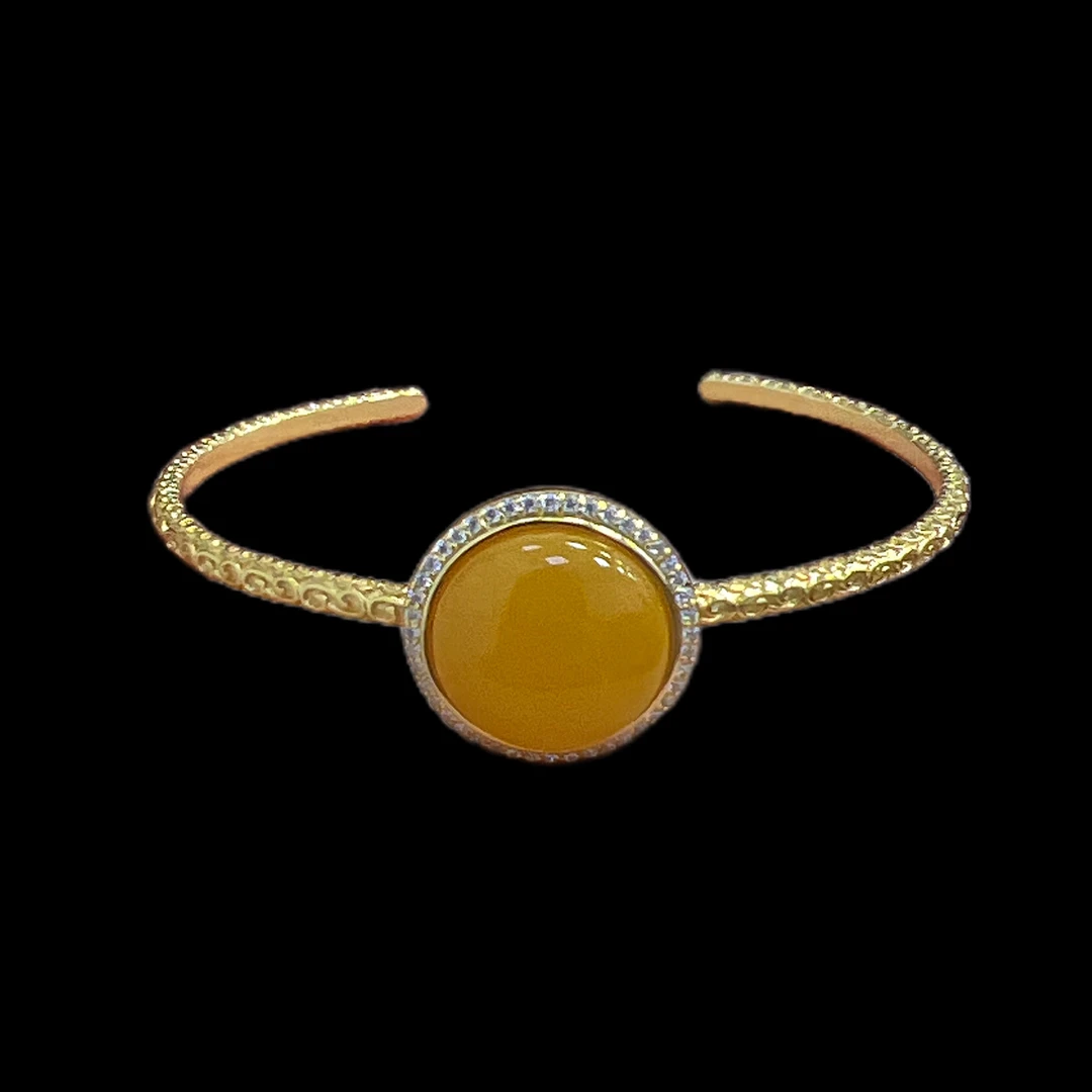 V376蜜蜡手镯孤品