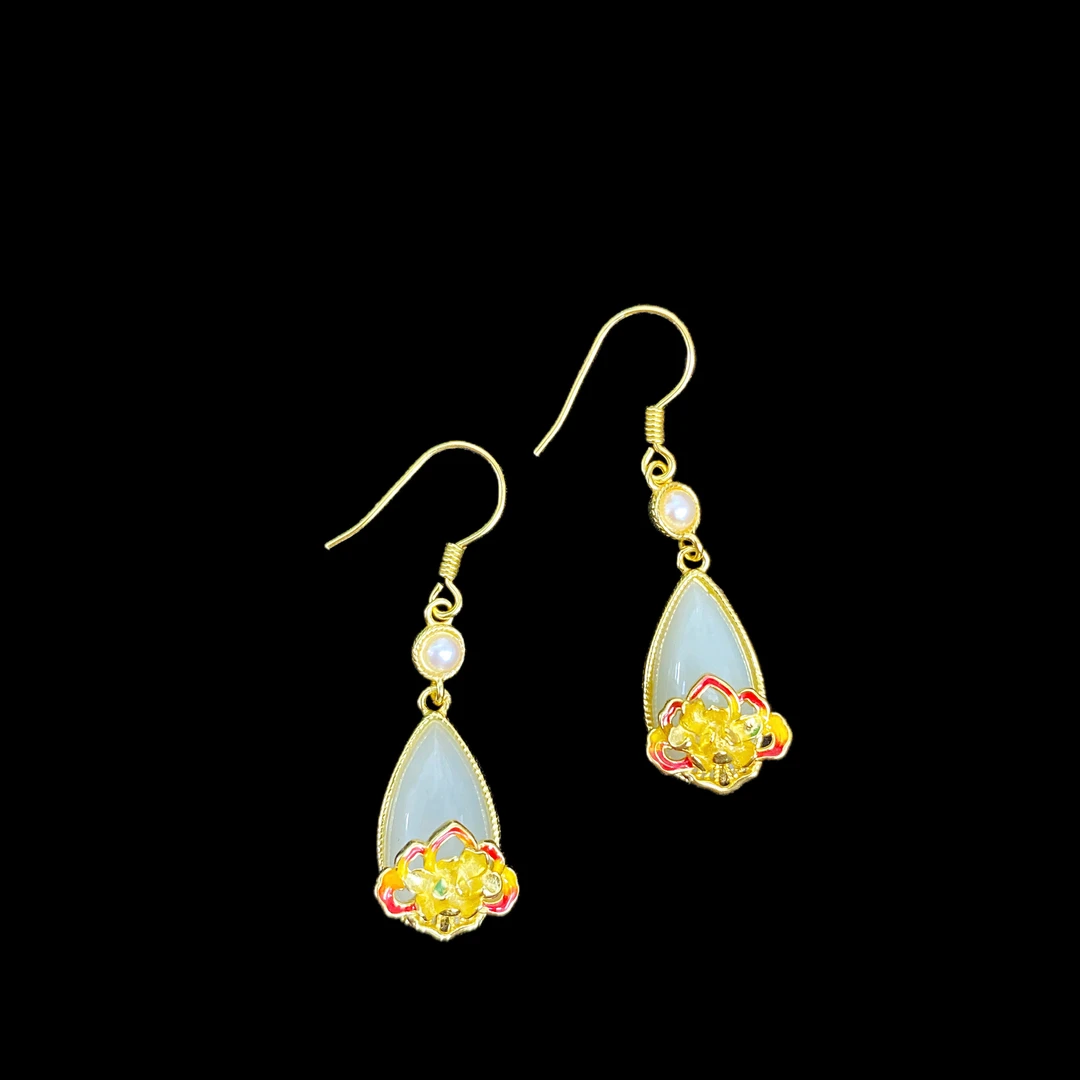 V3017和田玉耳坠孤品