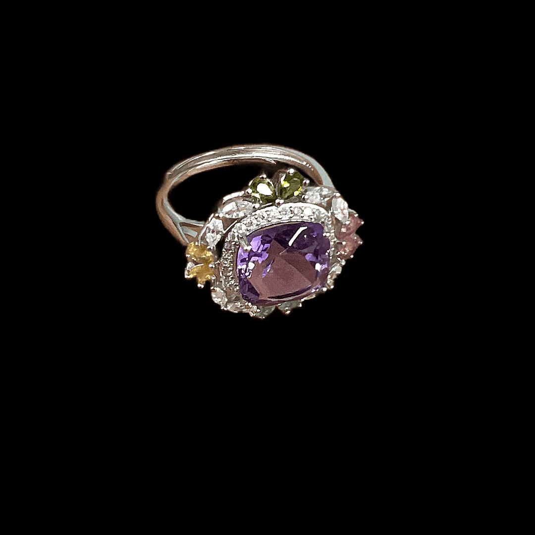 925银戒指 F1570时尚轻奢气质戒指孤品