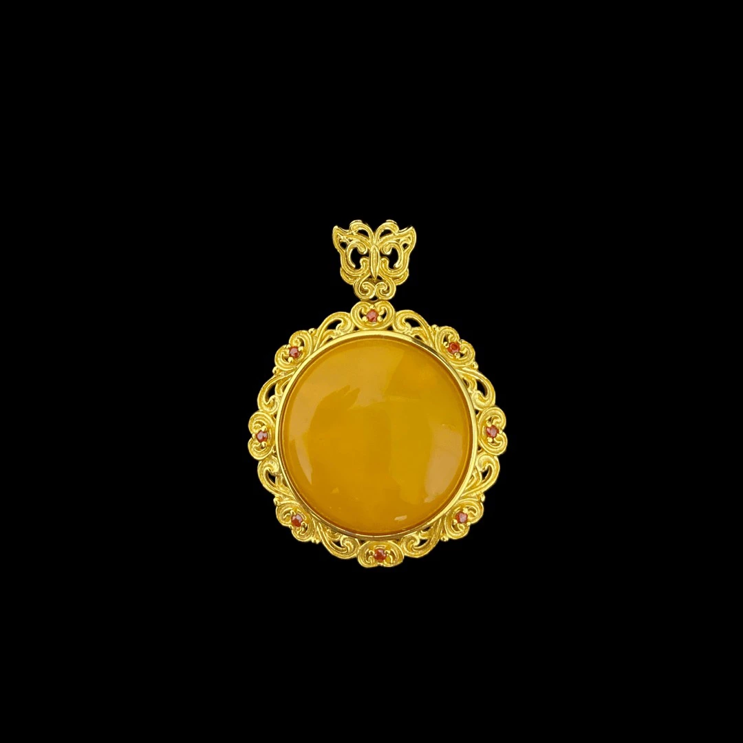 V2447蜜蜡吊坠孤品