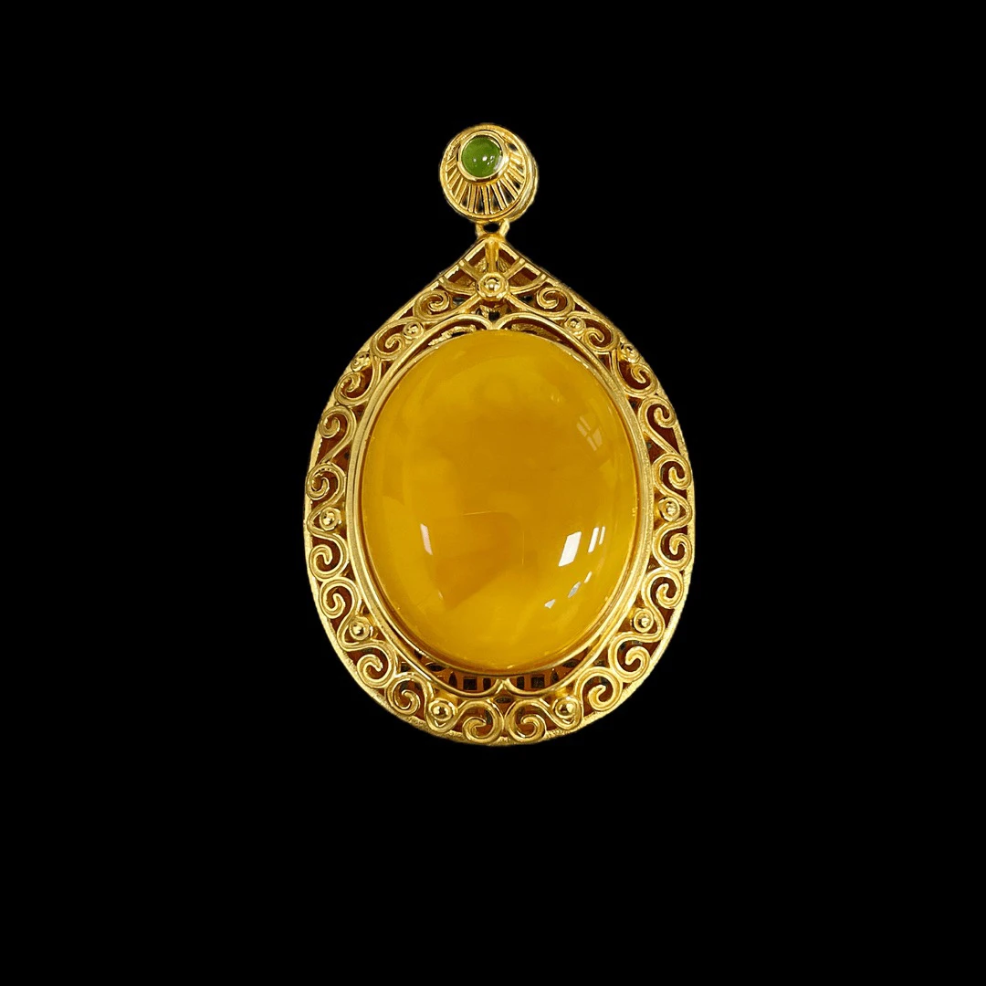 V2474蜜蜡吊坠孤品