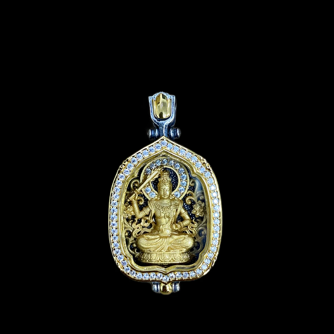 吊坠925银 V4804手工吊坠孤品（文殊）