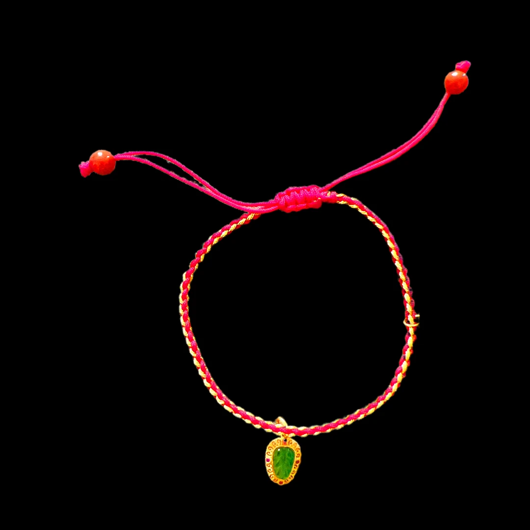 V5290翡翠18k孤品手绳，