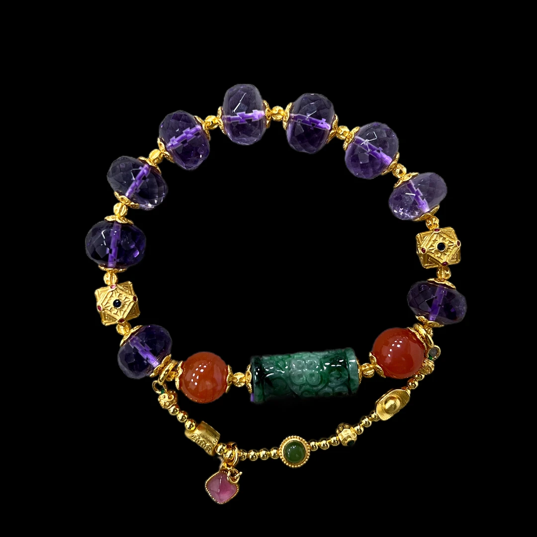 V5686紫水晶手串孤品