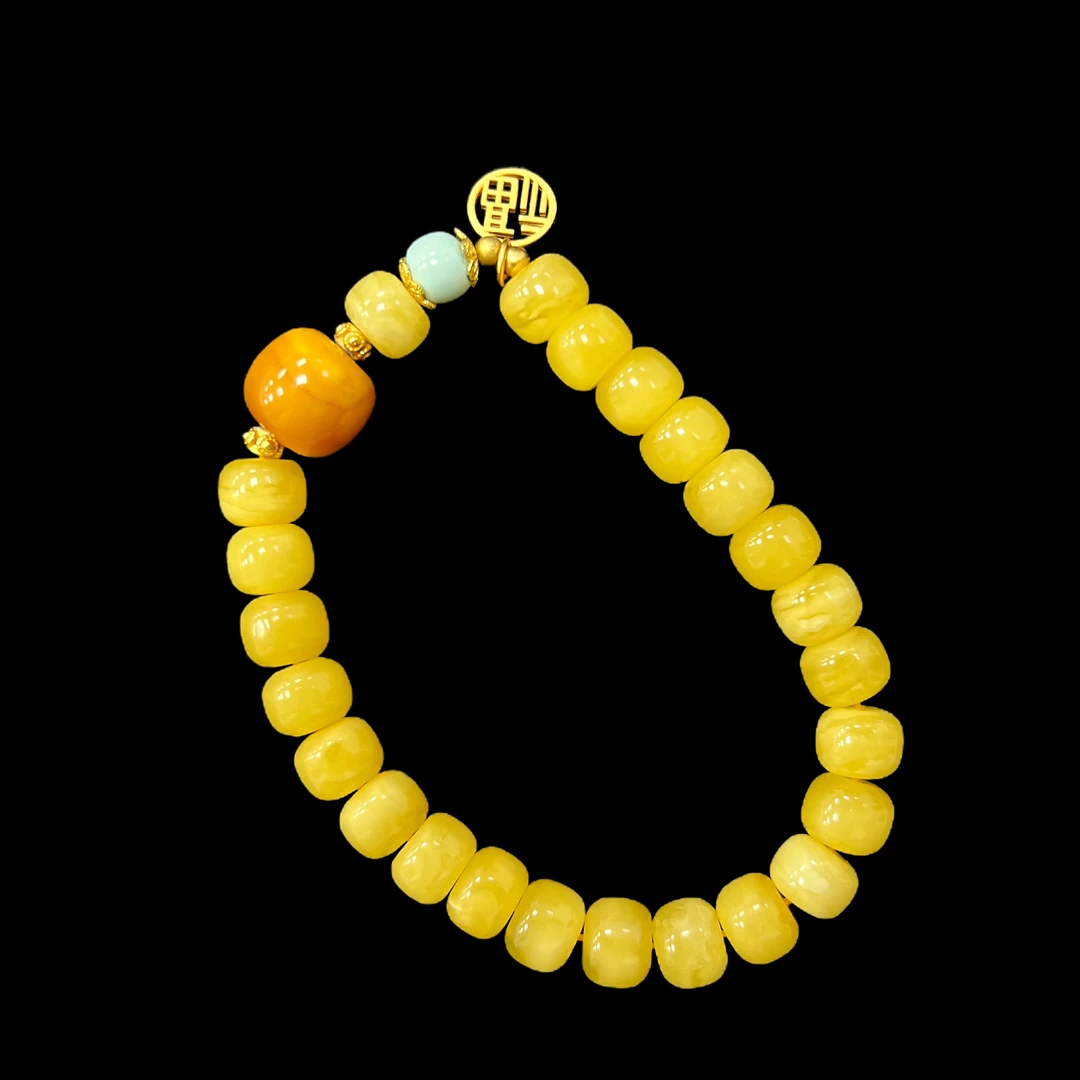 V4537蜜蜡手串孤品