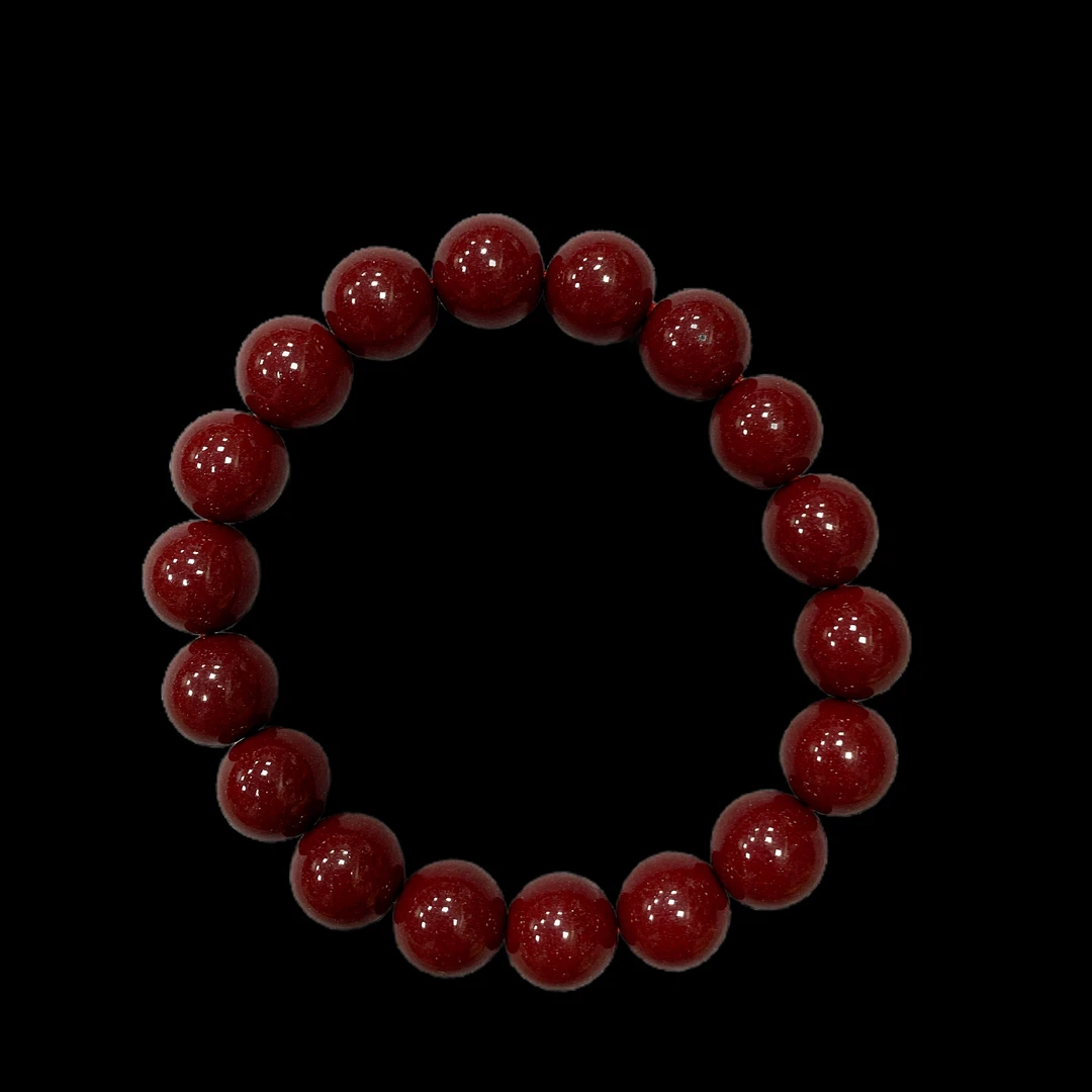 含辰砂工艺品F2790 朱砂手串、孤品