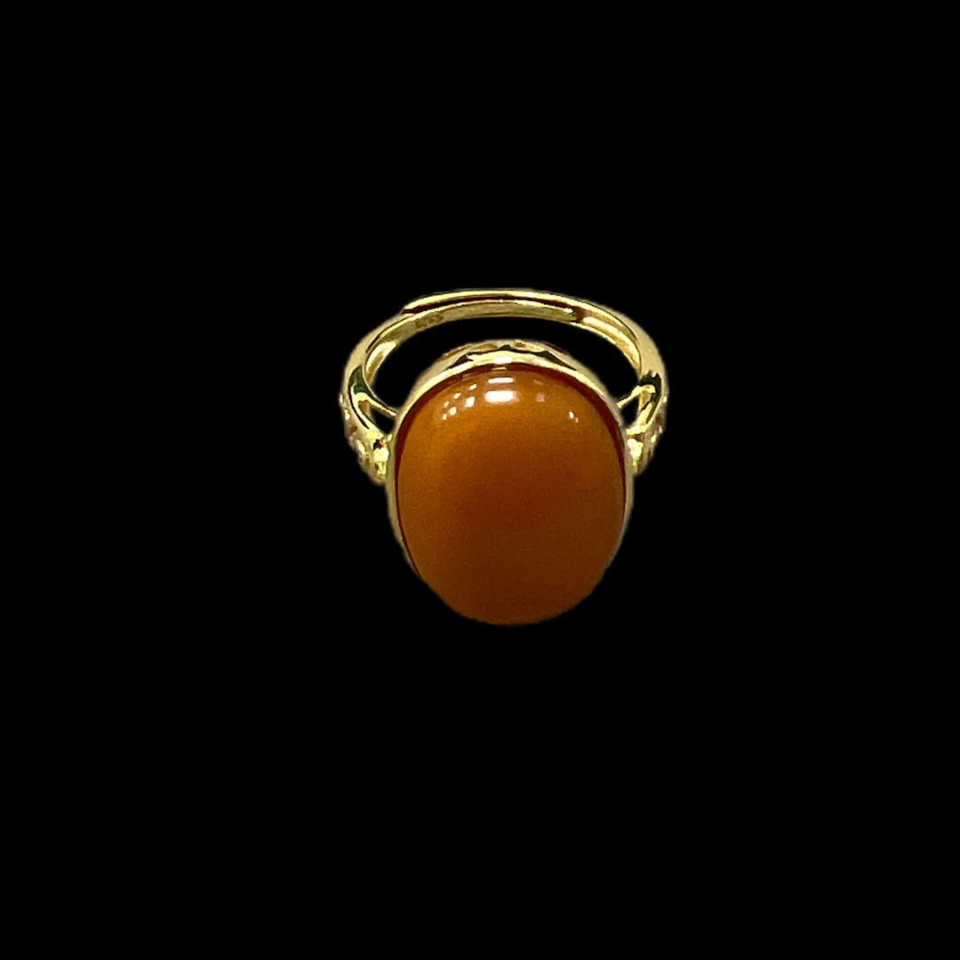 V4519蜜蜡戒指孤品