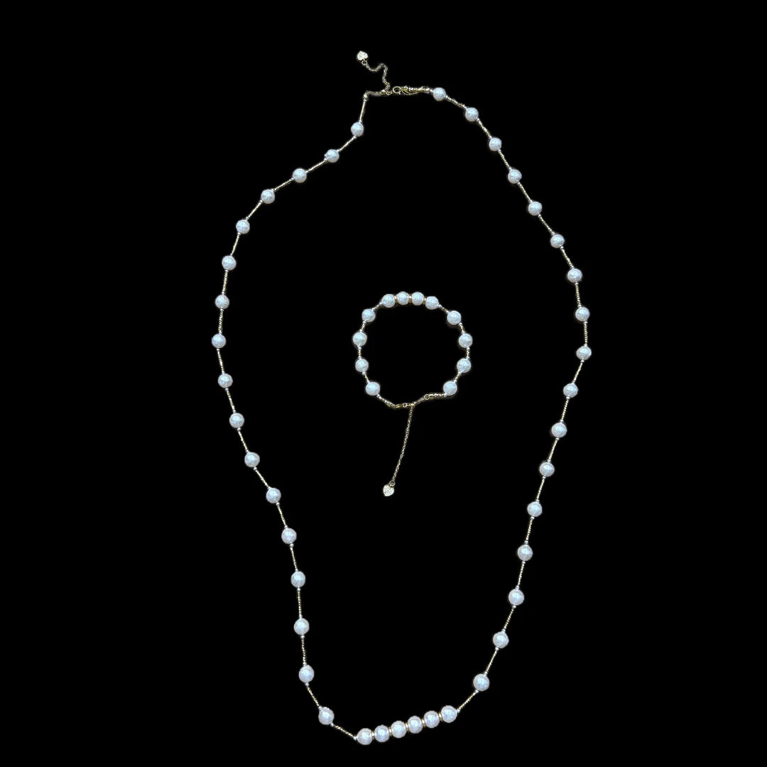 V1021海水珍珠项链手链套组孤品