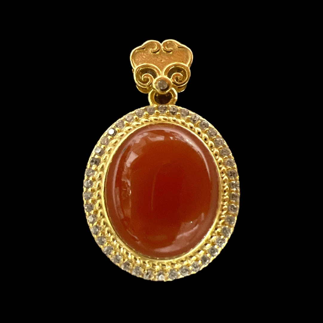 F4203南红吊坠孤品