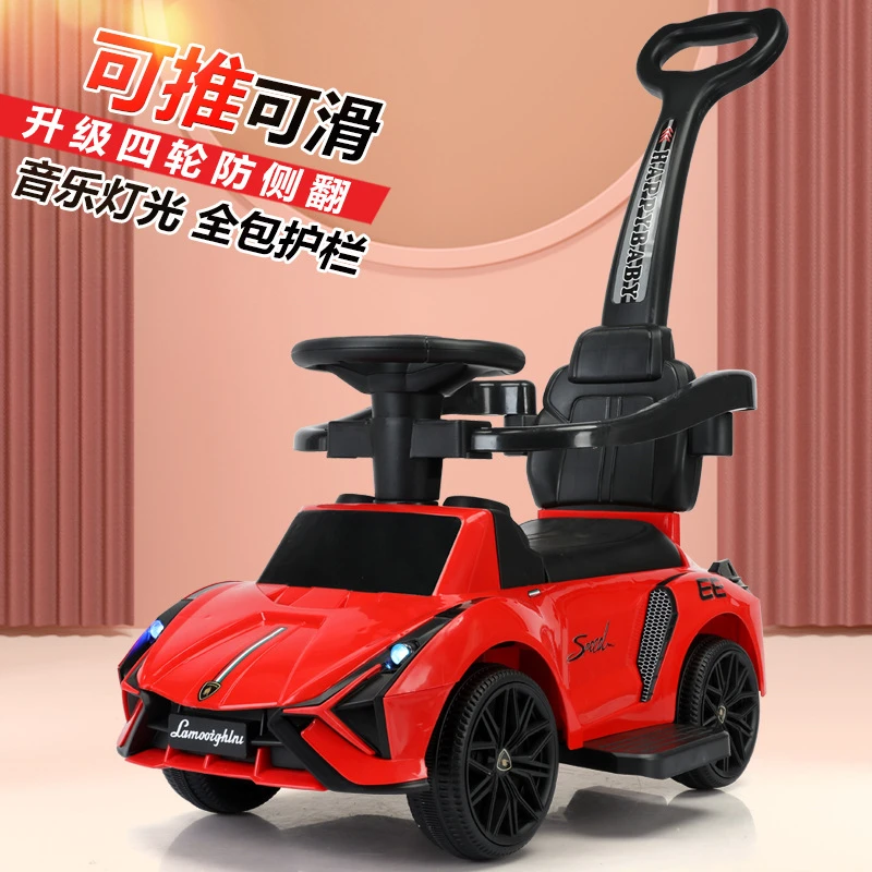 儿童电动手推滑行车1-3岁四轮防侧翻婴儿玩具车溜溜车手推扭扭车2
