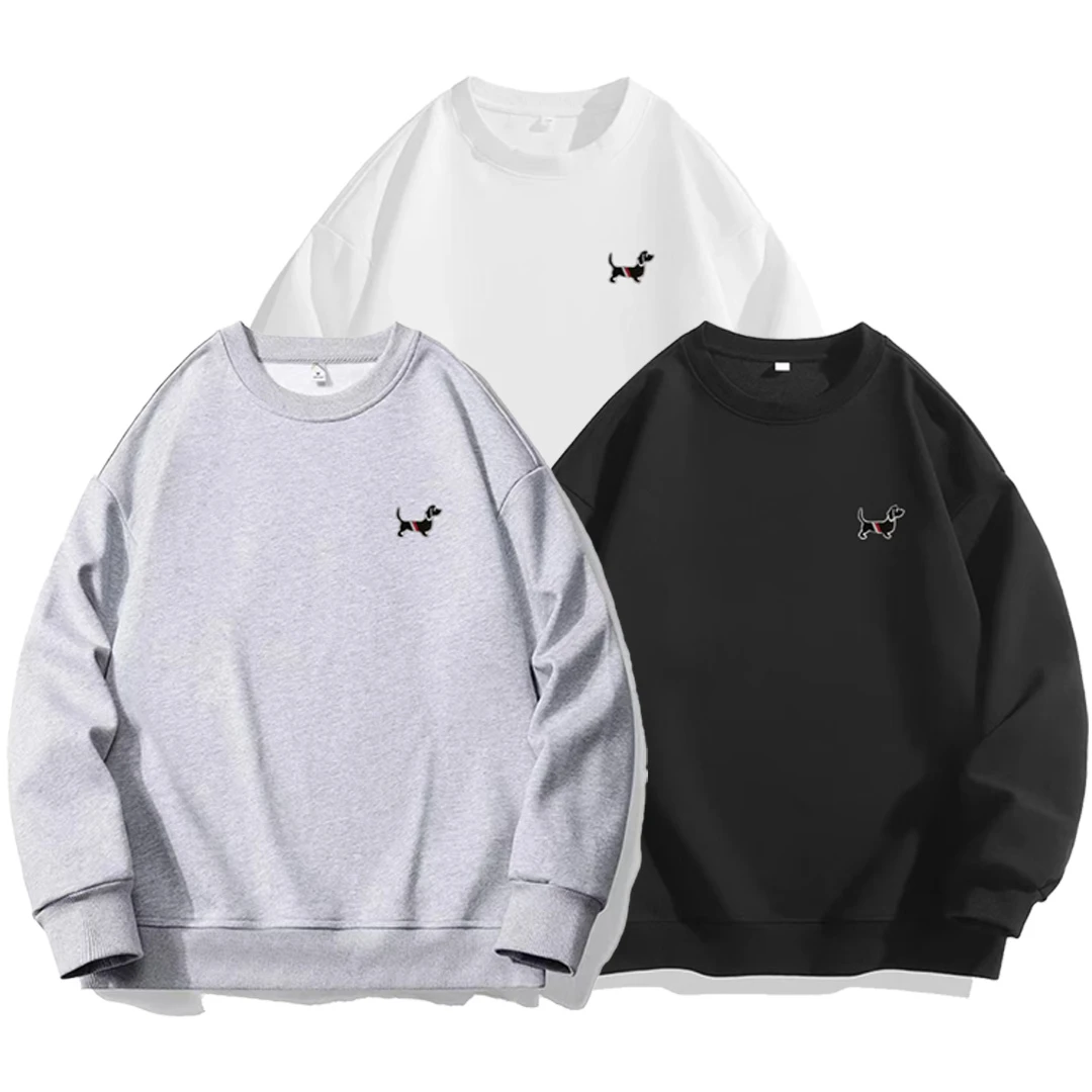 【刺绣香肠狗】华棉复合刺绣款卫衣男女同款卫衣时尚百搭款JT-08