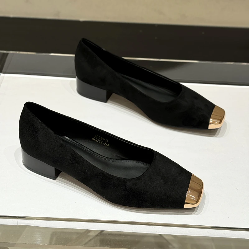 法式复古软底浅口单鞋平底鞋秋冬季气质瓢鞋