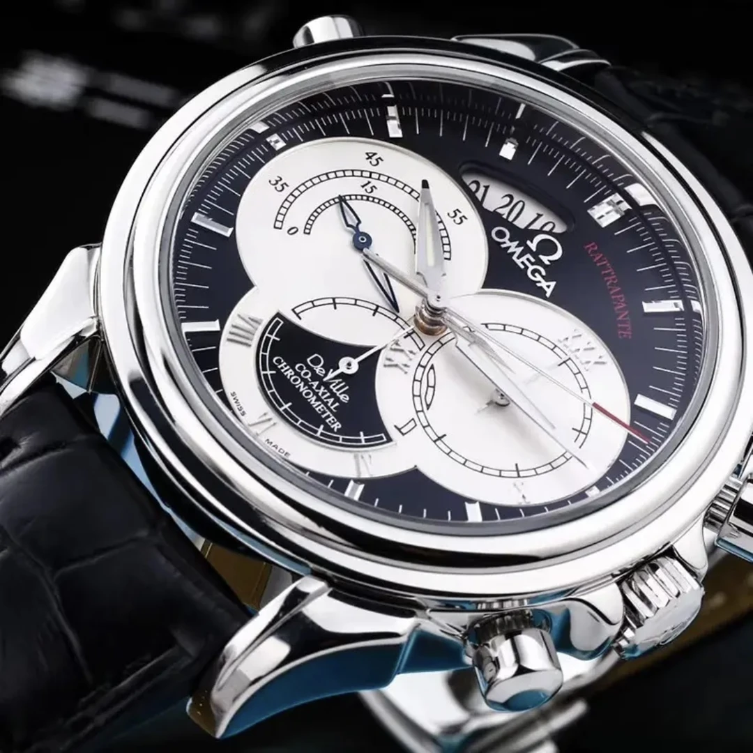 99新 Omega/欧米茄 4847.50.31/黑盘多功能碟飞