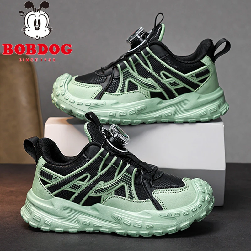 巴布豆童鞋男童老爹鞋秋款2024新款儿童旋转扣运动鞋中大童小学生