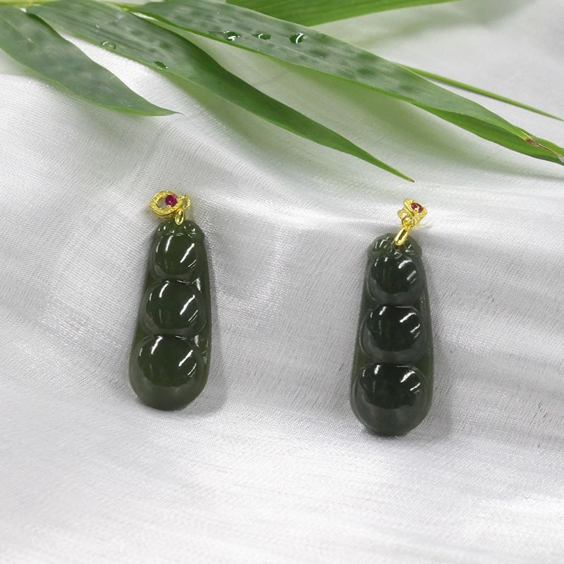 【颖有尽有】银S925和田玉吊坠82DT10H2【多样性发一件】13*32配链
