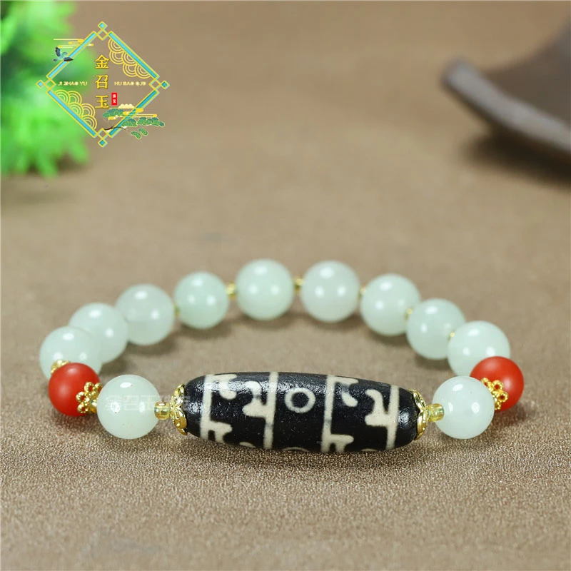 天然玛瑙莲师手串东陵玉手链珠宝diy饰品时尚男女情侣珠串