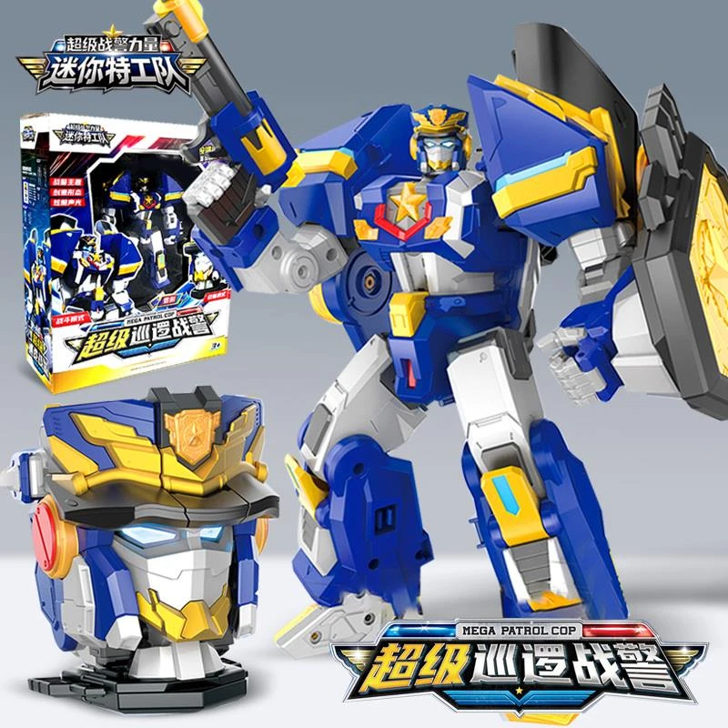 巡逻战警变形机甲机器人金刚男孩玩具迷你特工队7超级战警力量X察