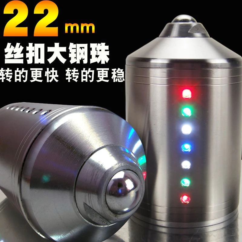 不锈钢陀螺中老年成人发光彩灯冰尜嘎带响健身抽打老式全金属陀螺