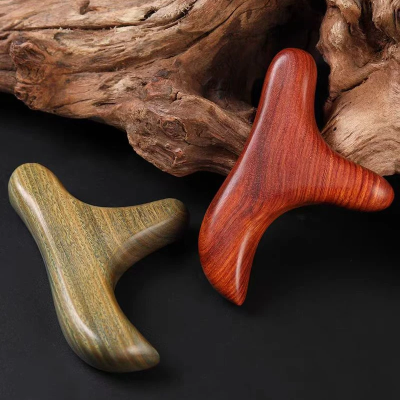 【促销秒杀】檀木三角雀肩颈全身按摩点穴刮痧工具实木足疗按摩棒