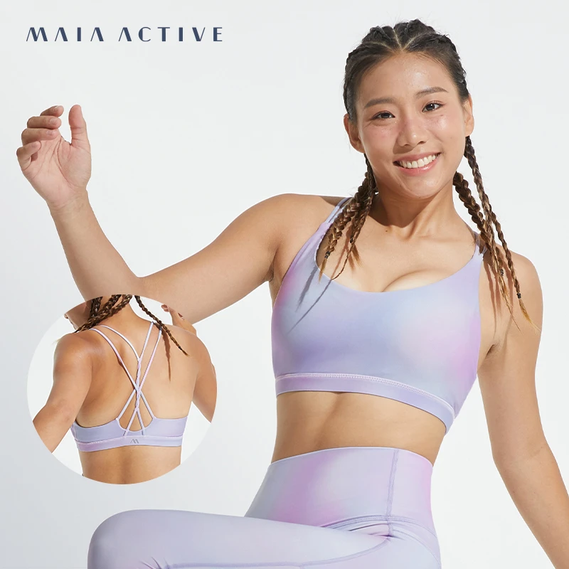 MAIAACTIVE 季节限定印花 美背瑜伽背心运动健身内衣 222BR011