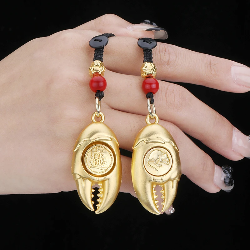 2024年新款 螃蟹钳(錢)钥匙扣 手中有钳 手中转钳 钥匙扣挂件