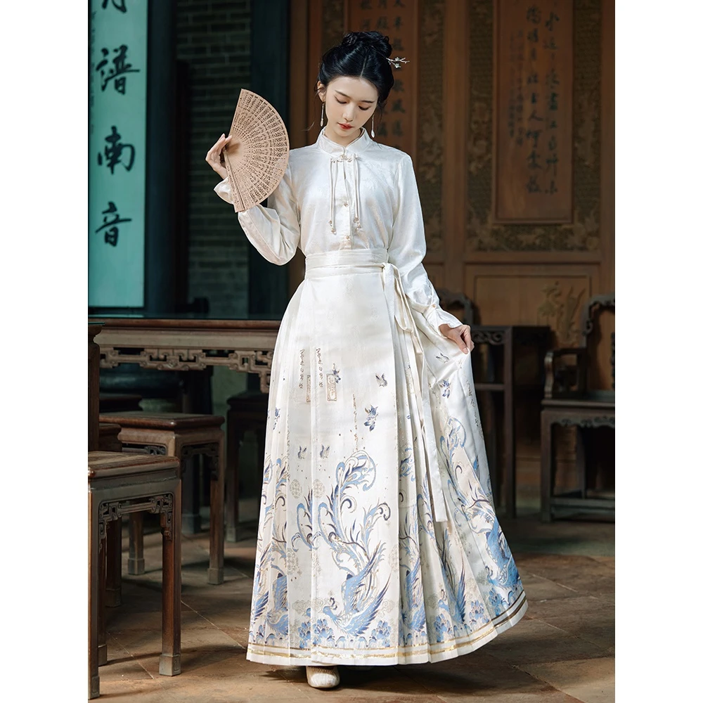 新中式国风对襟上衣2026春夏轻奢高级设计感改良一片式马面裙汉服