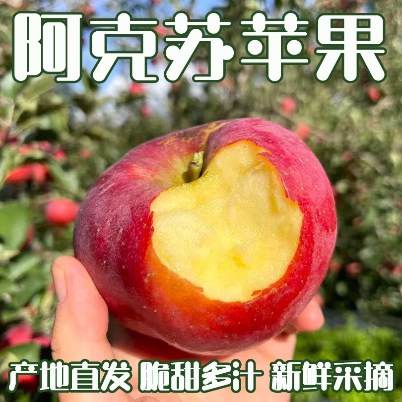 新疆阿克苏苹果产地直发脆甜丑红富士秋季苹果新疆果园新鲜甄选