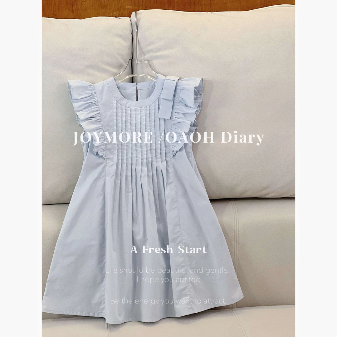 OAOH夏季中大童女童时尚洋气百搭纯色甜美女宝休闲套装Q1C5001-1