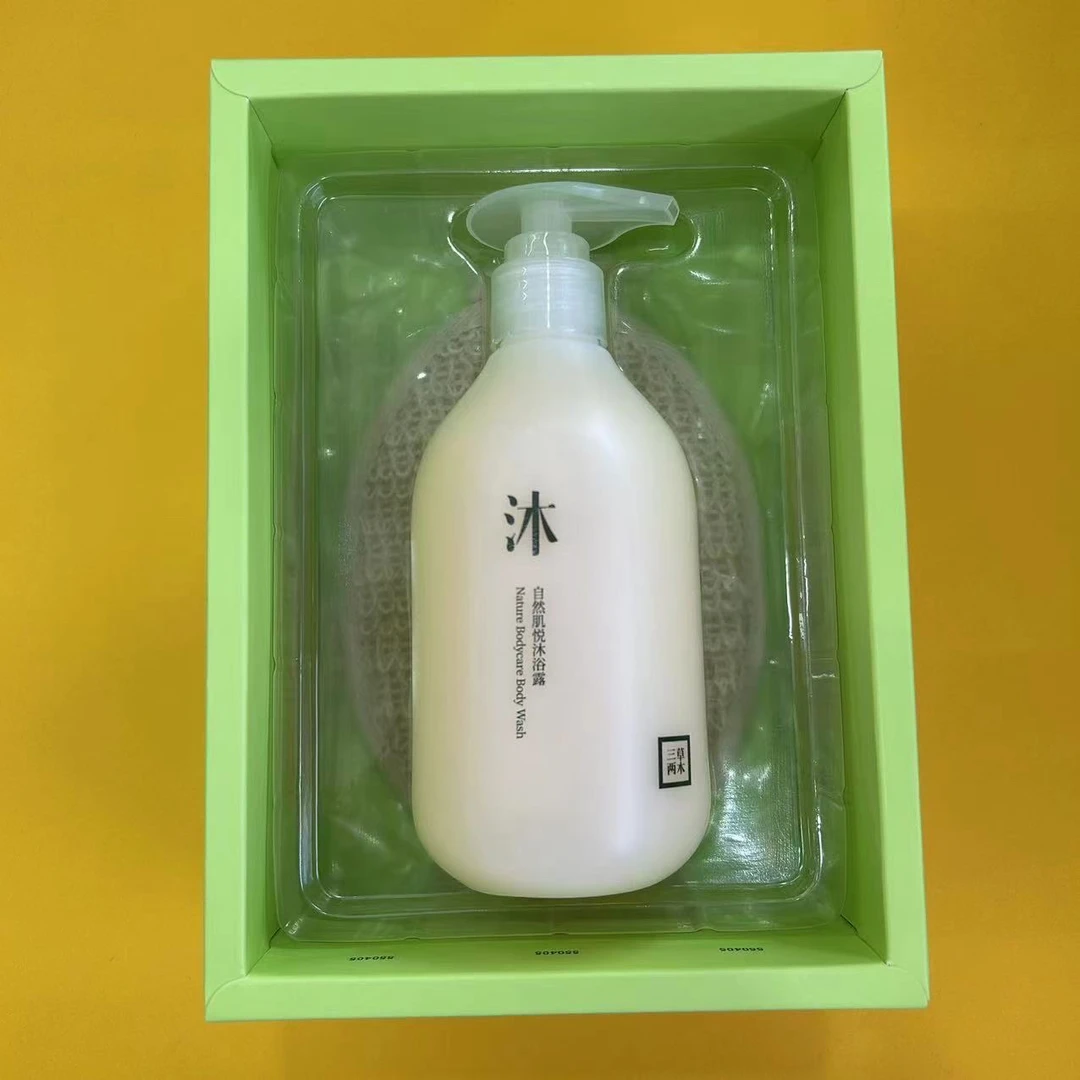 三草两木自然肌悦沐浴露内送沐浴搓