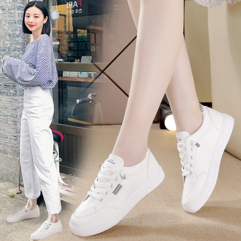 时尚小白鞋女百搭透气软底软面薄款平底韩版休闲板鞋防滑运动鞋