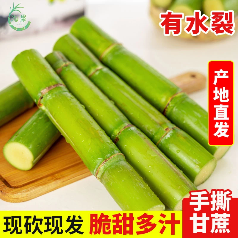 陶山甘蔗新鲜青皮甘蔗皮薄甜杆有水裂甘蔗正宗陶山甘蔗